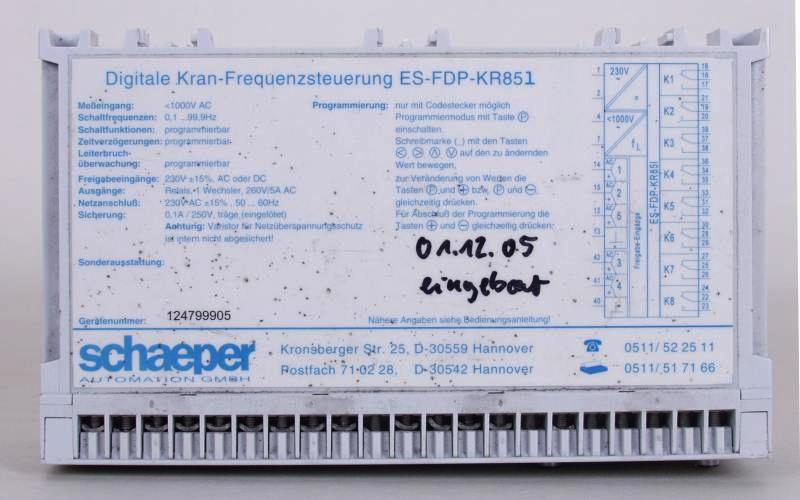Digitale Kran-Frequenzsteuerung ES-FDP-KR85 schaeper