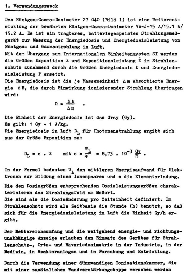 Manual Röntgen-Gamma-Dosimeter 27040 Robotron