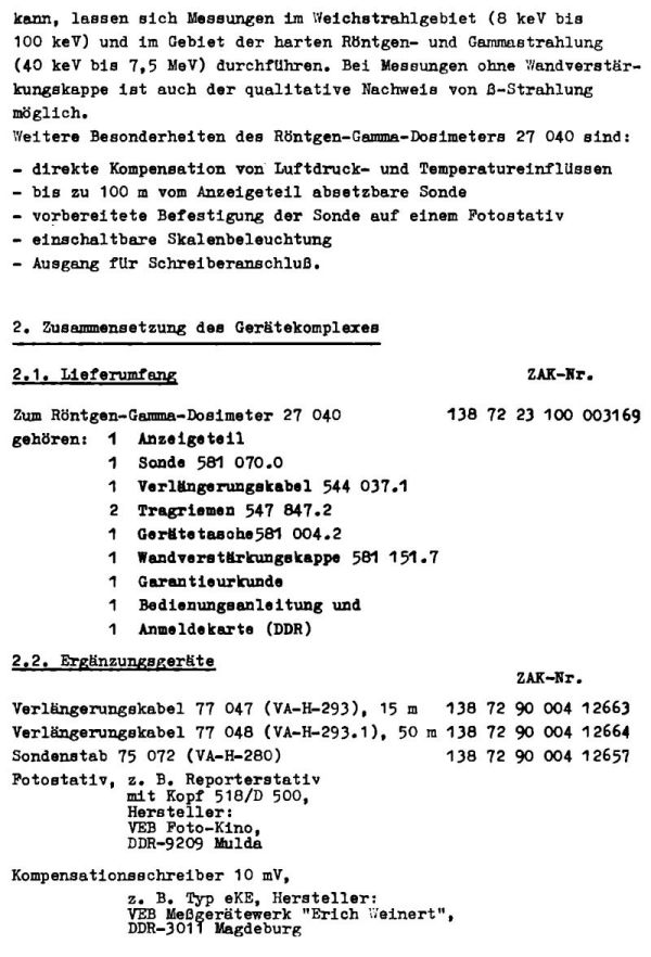 Manual Röntgen-Gamma-Dosimeter 27040 Robotron