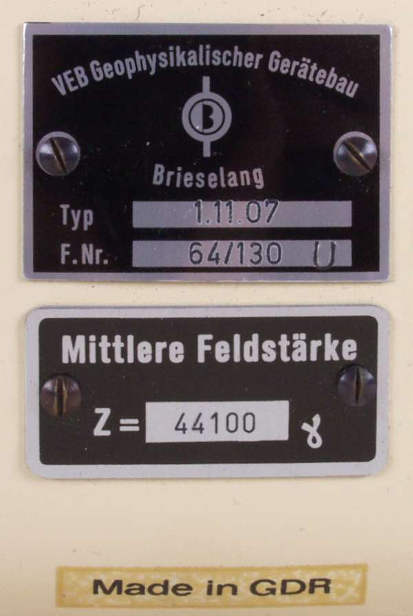 Feldwaage Typ 1.11.07 VEB Geophysikalischer Gerätebau Brieselang