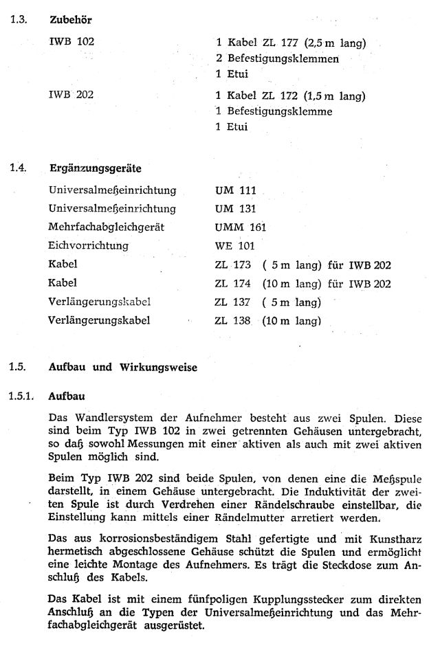 induktiver Berührungsloser Wegaufnehmer RFT, IWB 102, IWB202 