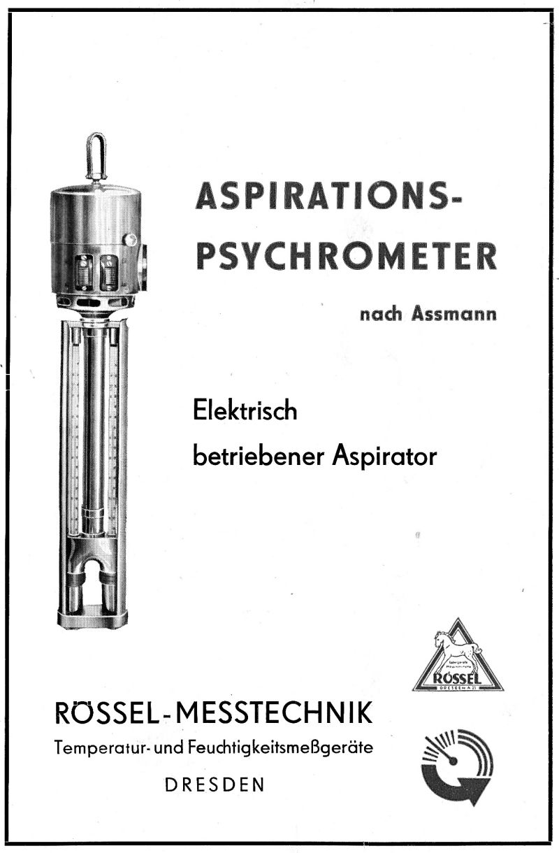 Aspirations-Psychrometer nach Assmann