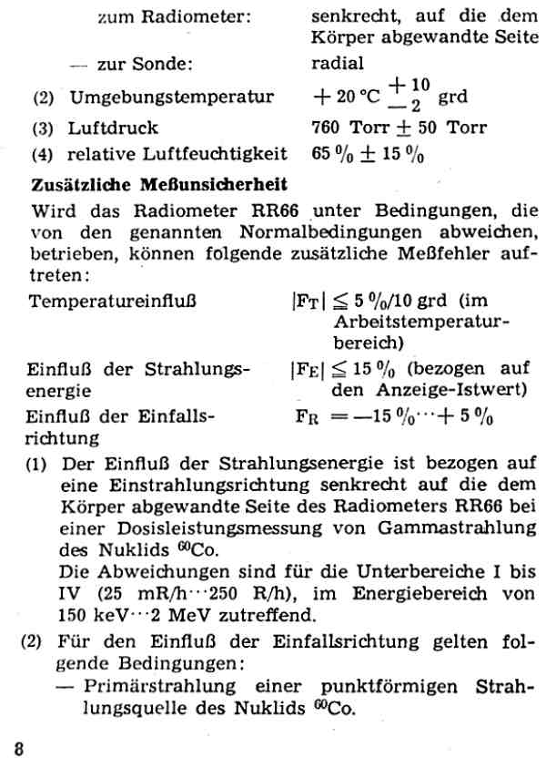 Radiometer RR 66, Geiger-Müller-Zählrohr, Kernstrahlungsmessgerät, Dosisleistungsmessgerät, Strahlenmessgerät, Verstrahlungsmessgerät