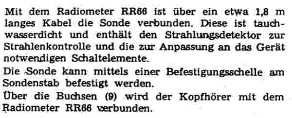 Radiometer RR 66, Geiger-Müller-Zählrohr, Kernstrahlungsmessgerät, Dosisleistungsmessgerät, Strahlenmessgerät, Verstrahlungsmessgerät