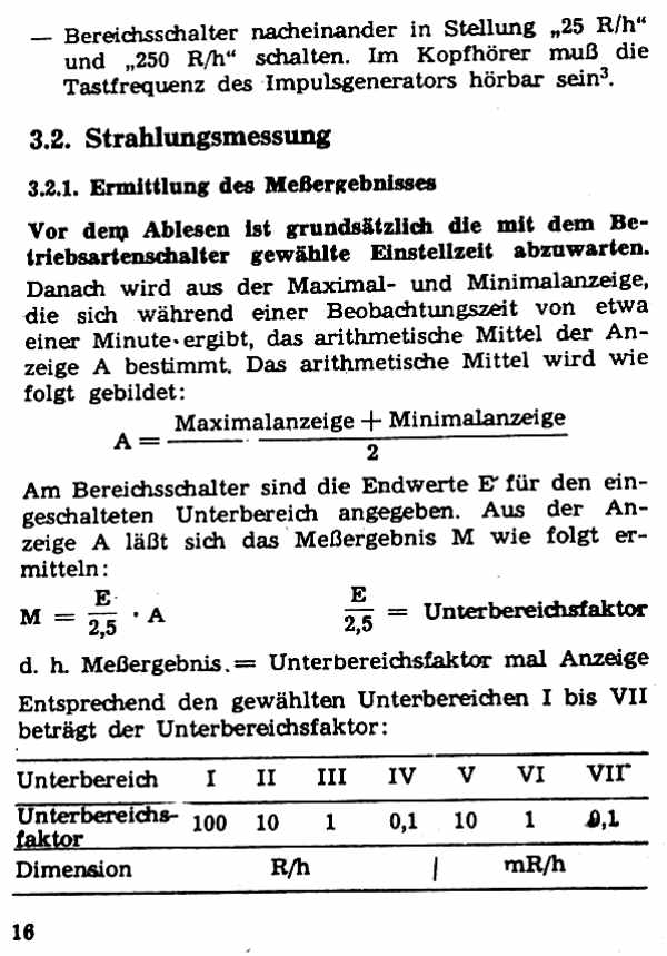 Radiometer RR 66, Geiger-Müller-Zählrohr, Kernstrahlungsmessgerät, Dosisleistungsmessgerät, Strahlenmessgerät, Verstrahlungsmessgerät