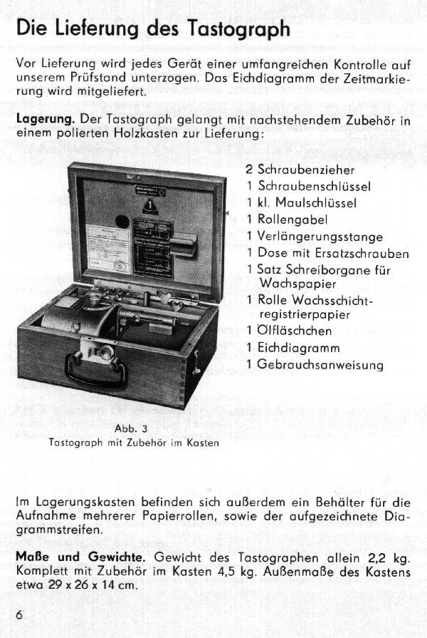 Tastograph  Metallwerker K.G. Meerane ( Sachs.) 