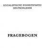 Fragebogen der SED 