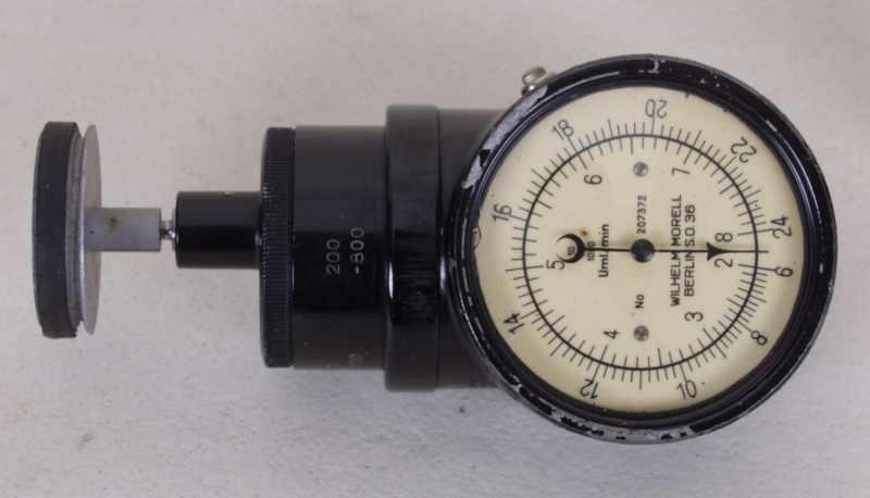 Messtechnik Funktechnik Roehren, antiker Drehzahlmesser, Handtachometer,  Typ: N5c Morell
