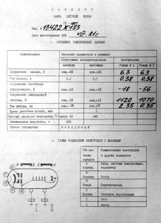 Wanderfeldröhre UW-1007, UV-1007, УВ-1007