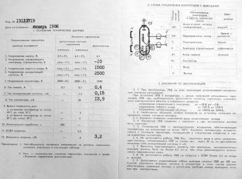 Datenblatt Wanderfeldröhre UW-293, УВ-293