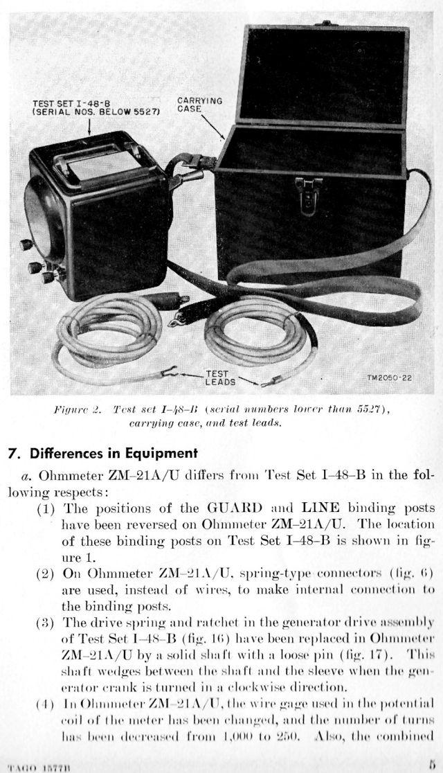 ZM-21AU  Ohmmeter, Kurbelinduktor