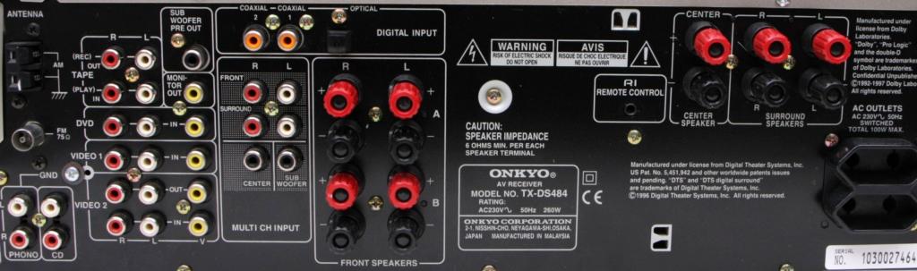 Onkyo A/V-Receiver Model TX-DS 484
