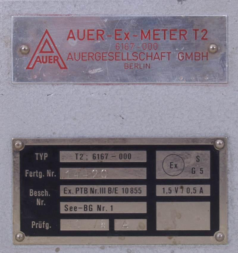 Auer-Ex-Meter T2, Gasmesstechnik