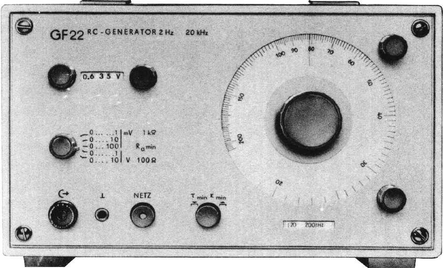 Tonfrequenz- RC- Generator GF-22, Signalgenerator GF22