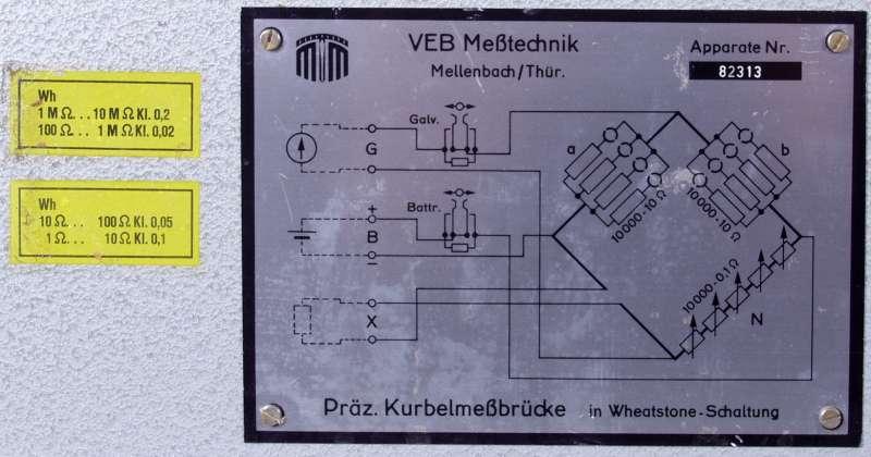 Präzisionskurbelmessbrücke in Wheatstone-Schaltung