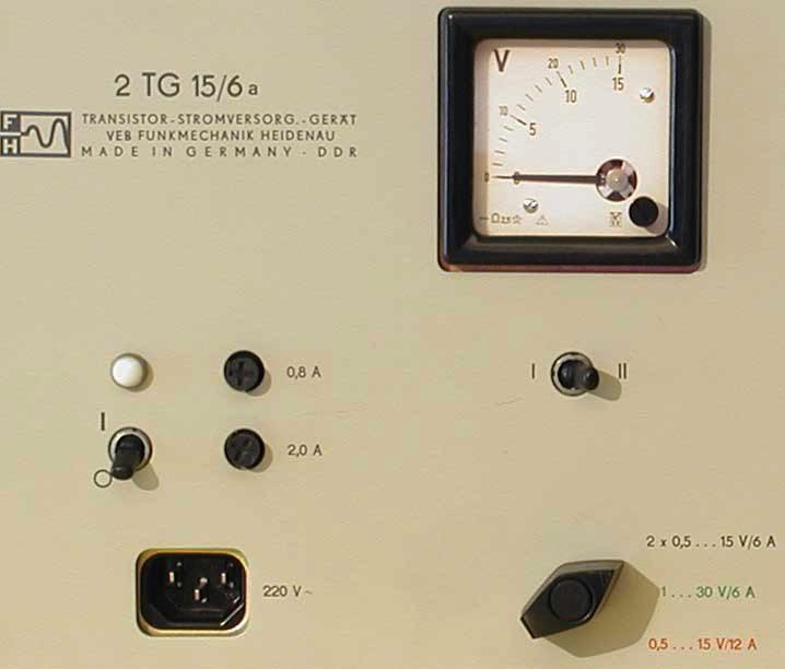 Transistor-Stromversorgungsgerät 2TG 15/6a