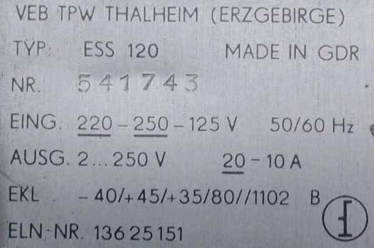 ESS102 Einbaustelltransformator