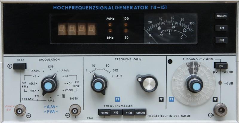 HF-Signalgenerator G4-151, russische Bezeichnung Г4-151