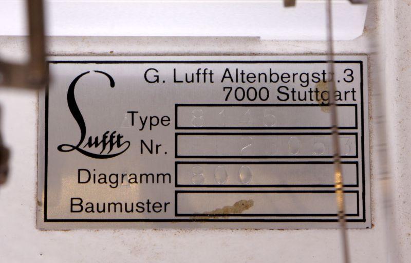 Thermohygrograph Typ 8145, Meteorograph, Fa.Lufft