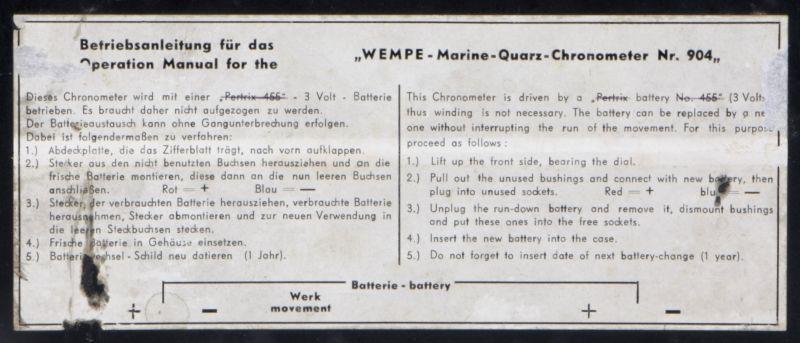 Wempe Marine Quarz-Chronometer