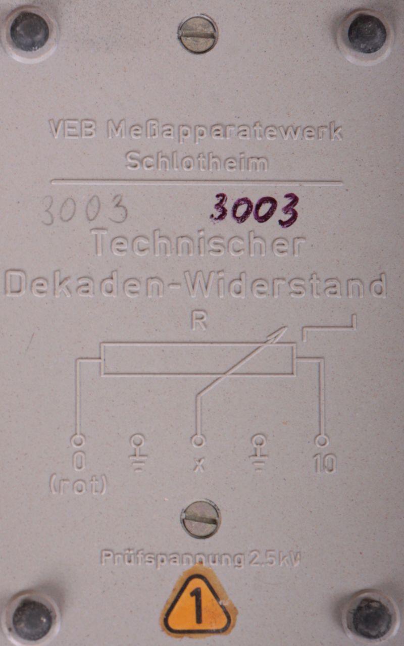 Technische Dekaden-Widerstände, Widerstandsdekaden