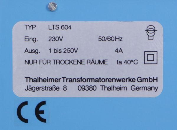 Trennstelltransformator LTS604, Thalheim