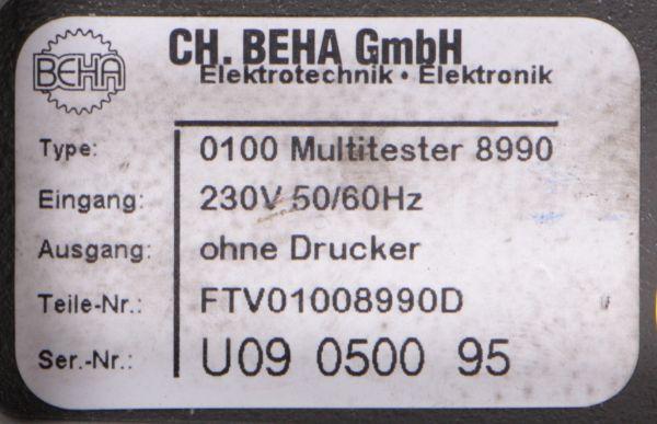 UNITEST 0100 Multitester 8990 Beha