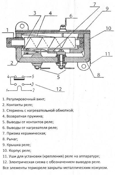 Thermorelais VP4.542.005,  Термореле времени  ВП4.542.005