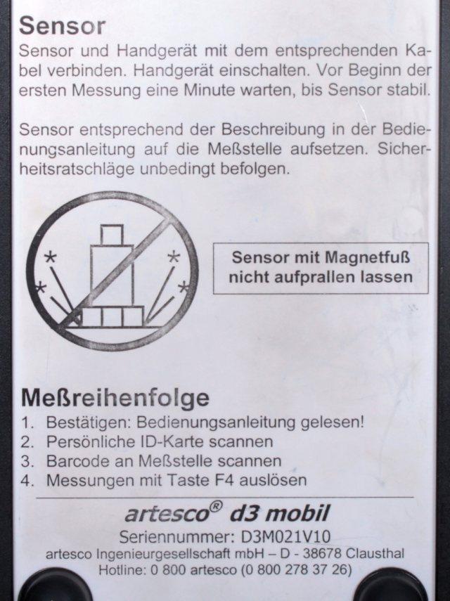 artesco d3 mobil Schwingungsdiagnosegerät