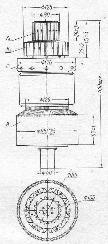 Impuls- Senderöhre GI-5B, Triode