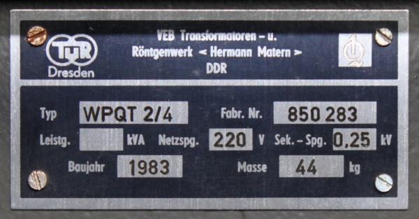 Hochstromversorgung WPQT2-2 WPQT2-4